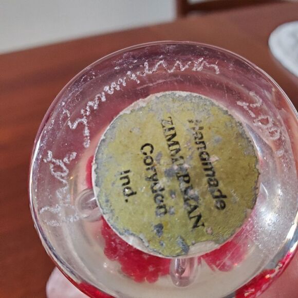 Vintage Paper Weight Hand Made By Zimmerman Corydon . Sign - Picture 8 of 12